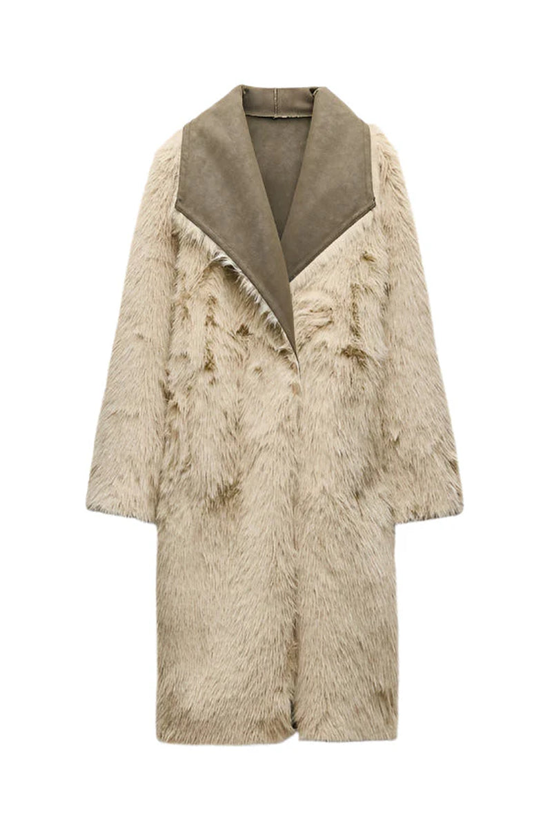 The Vault Reversible Faux-Shearling & Suede Longline Coat